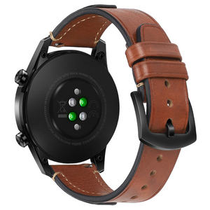 Bracelet de luxe de 22mm en cuir véritable pour <span class=keywords><strong>Amazfit</strong></span> <span class=keywords><strong>GTR</strong></span> 4 <span class=keywords><strong>3</strong></span> Pro 2E pour Xiaomi Watch S2 S1 Pro - Product Image 3