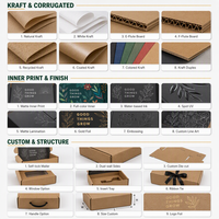 Boîte d'expédition en carton ondulé kraft écologique et recyclable, personnalisable à l'intérieur et à l'extérieur, avec fermeture auto-adhésive, OEM ODM en gros