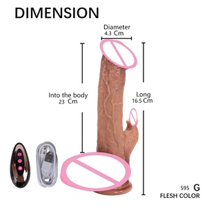 Venta al por mayor <span class=keywords><strong>23cm</strong></span> Super realista suave gran Consolador silicona ventosa vibrador pene juguetes sexuales anales multifunción correa en el pene - Product Image 3