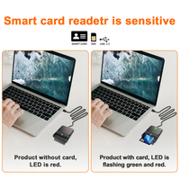 ZOWEETEK vente chaude ISO 7816 lecteur de carte IC USB lecteur de carte à puce écrivain Plug and Play ATM lecteur de carte de crédit paiement
