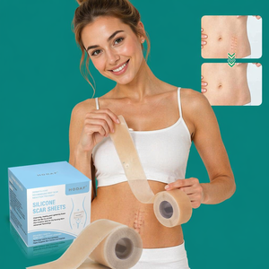 Rouleau de ruban adhésif transparent en silicone souple, taille personnalisable, pansement médical pour la réparation des cicatrices de césarienne et de brûlures - Product Image 1