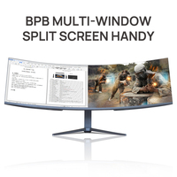 Monitor Gaming LED Curvo de 49 Pulgadas, 4K 5K 165Hz, Súper Ancho 32:9, Sin Marco, con Altavoces, para Hogar, Oficina y Negocios, OEM ODM