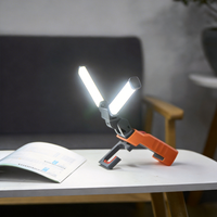 Lampe de travail compacte rechargeable à LED basse consommation avec base magnétique puissante et support portable, idéale pour garage et mécaniciens