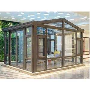 2025 Design Moderno Pré-fabricado De Vidro Impermeável Conservatório Sunroom Free Standing Villa Casa De Vidro Sunrooms Four Season - Product Image 1