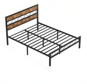 Hiện đại Heavy-Duty Queen & <span class=keywords><strong>KING</strong></span>-<span class=keywords><strong>Size</strong></span> gỗ board & kim loại nền tảng khung giường với lưu trữ phổ biến phòng ngủ khách sạn căn hộ - Product Image 1