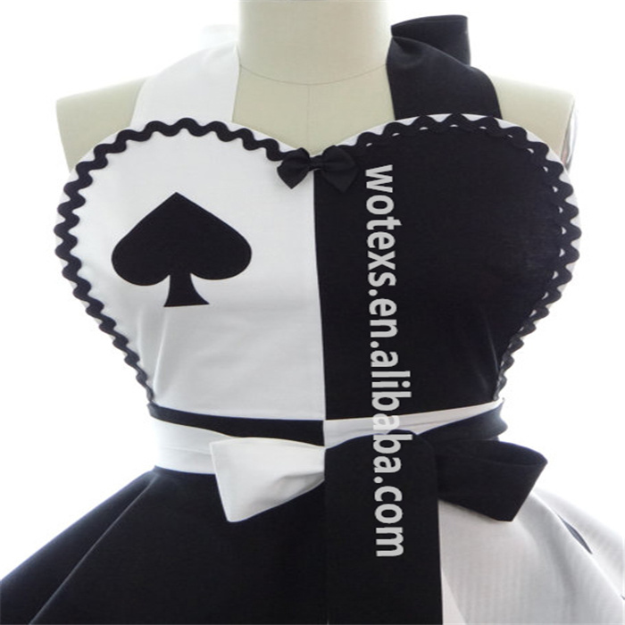 Custom Design Cotton Ugly Queen Spades Aprons for Women