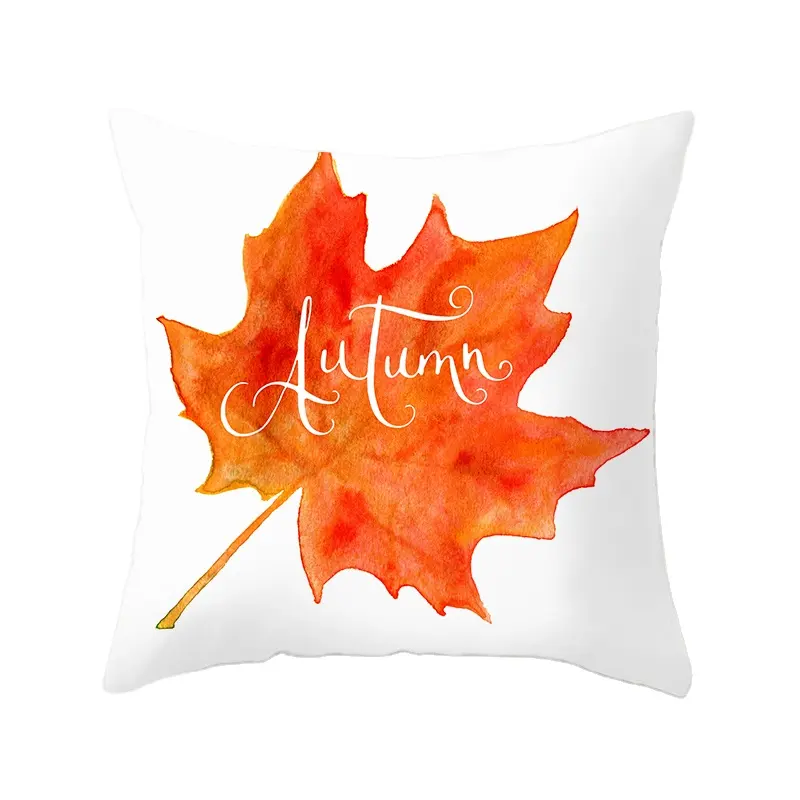 2021 Orange Fall Peach Skin Pillow Case Autumn Farmhouse Cute Hidden Zipper Thanksgiving Cushion Covers