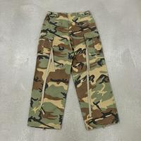Pantalon cargo American Vintage Grunge Woodland de luxe, 450 GSM, coupe ample, délavé à l'acide, multi-poches, style streetwear
