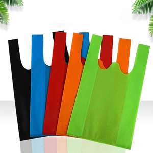 Sac de courses non tissé personnalisé en forme de T-shirt découpé à l'emporte-pièce - Product Image 2