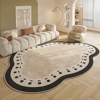 Low-Pile-Teppich für den Eingang Wohnzimmer Persian Distressed Entry Rug Bohemian Faux Wool Indoor Accent Rug