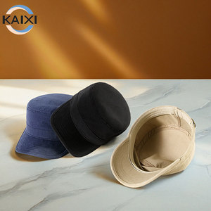 Casquette de baseball unisexe Cadet Casquette classique ajustable en sergé à dessus plat Casquette de camionneur en coton lavé pour l'extérieur - Product Image 3