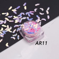 Paillettes Ultra Sottili Iridescenti a Forma di Foglia, Glitter Sfuso per Stampa di Precisione, Resina Epossidica, Silicone, Materiale Grezzo per Giocattoli