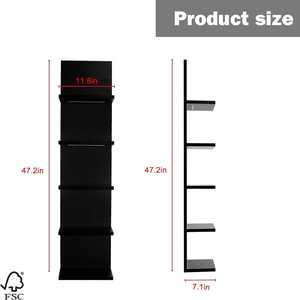 Unidad de estante de pared con luz RGB, estante de falta flotante para almacenamiento, estante de exhibición vertical montado en la pared - Product Image 2