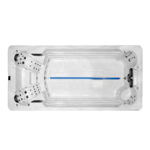 Piscine à débordement extérieure en acrylique à prix d'usine, <span class=keywords><strong>spa</strong></span> de nage avec 4 sièges de massage et bain à remous - Product Image 2