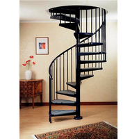 Escalier en colimaçon moderne haut de gamme, escalier métallique intérieur sur mesure pour appartements