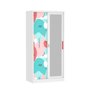 Armoire avec miroir pleine longueur, placard à 3 portes avec tiroir pour le rangement des sous-vêtements - Product Image 4