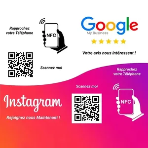 <span class=keywords><strong>ป้าย</strong></span>อะคริลิคบัตรสมาชิกพร้อม RFID NFC แตะ & <span class=keywords><strong>สแกน</strong></span>แผ่นรหัส <span class=keywords><strong>QR</strong></span> แสดง13.56MHz สำหรับโซเชียลมีเดียรีวิว Google - Product Image 5