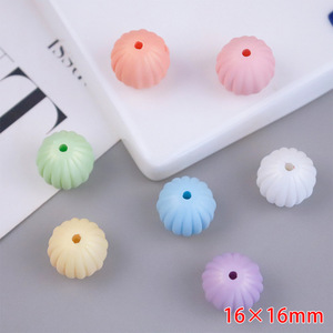 Cuentas sueltas de fábrica al por mayor Macaron esmerilado acrílico cuentas sueltas DIY teléfono móvil cadena pulsera cuentas accesorios de joyería - Product Image 6