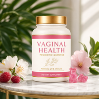 Gummies Probiotiques Véganes Halal pour Femmes, Sans Gluten, Remplis de Probiotiques Vaginaux, Bonbons Suppléments Beauté Naturels, OEM