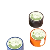 Petites boîtes de thé cylindriques portables en fer blanc avec couvercle à vis, vides, pour thé noir et vert, mini-boîtes scellées en fer blanc pour emballage