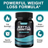 Cápsulas de Acetil L-Carnitina Halal OEM, 60 Cápsulas, Quemagrasas, Suplementos Adelgazantes, Producto Adelgazante, Píldoras de 3000 mg de Acetil L-Carnitina
