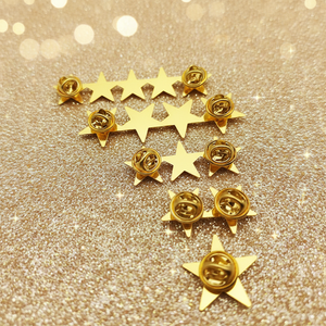 カスタマイズ3D金銀スターラペルピンバッジ 2019年新製品 金属工芸ブローチ パーソナライズ黄金エナメルラペルピン - Product Image 3