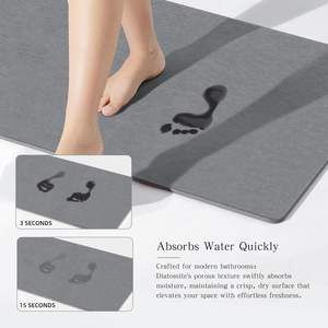 Alfombra de Baño Moderna Antideslizante de Secado Rápido, Hecha a Máquina, de Piedra de Diatomita Absorbente para Baño - Product Image 4