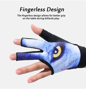 Boodun 3 Finger Billiards Pool <b>Gloves</b>, Left & Right Hand Universal Snooker Cue <b>Glove</b>, Premium Non-Slip Breathable Professional - Product Image 2