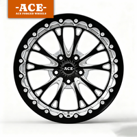 Jantes forgées sur mesure 1 pièce 2 pièces Noir brillant Fraisées Beadlock 15 17 18 20 22 pouces pour Corvette Supra Mustang Drag Wheels