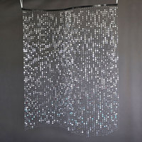 Rideau de perles à sequins de luxe en forme de S, doré et argenté, pour décorations de plafond de mariage, toile de fond de scène, événements et fêtes (vente en gros)
