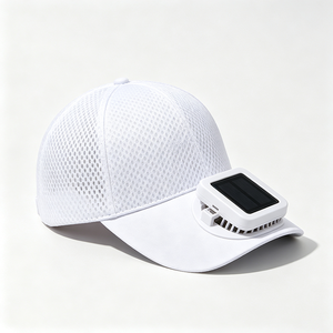 Casquette de baseball en toile à 6 panneaux alimentée par énergie solaire avec ventilateur de refroidissement solaire amovible, entièrement en maille respirante, rechargeable par USB, unisexe, pour l'extérieur - Product Image 4