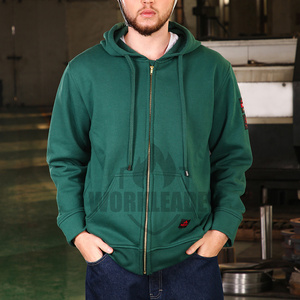 Sudadera con Capucha Reflectante de Seguridad CAT2 Verde 100% Algodón Ignífuga Nivel D - Product Image 2