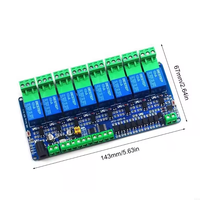 Module relais Modbus RTU 8 canaux 12V avec sortie d'entrée RS485 pour automatisation industrielle et systèmes domestiques