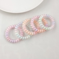 Lot de 100 élastiques à cheveux de 5 cm, style haut de gamme, en plastique durable, avec dégradé de couleurs frais, à haute élasticité et non extensibles