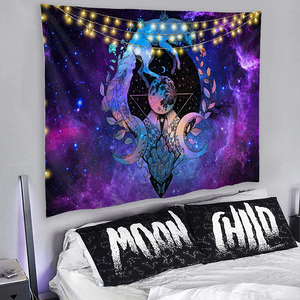 Wholesale Abstract Hippie Psychedelic Wall Hanging Moon Wolf Psychedelic Tapestry Wall Hanging Home Decoration - Product Image 4