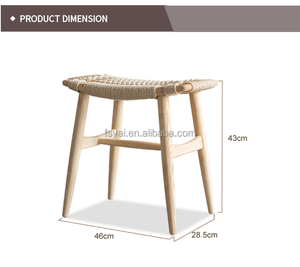 Wholesale Cheap Stackable Counter Height <strong>Foot</strong> <strong>Rattan</strong> Nordic Modern Wooden Kitchen Step Ottoman <strong>Stool</strong> - Product Image 3