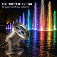 Lumière de cascade d'eau RGB IP68 3/6/9W, synchronisation musicale DMX512, acier inoxydable, résistant au feu, décoration de jardin extérieur, fontaine cascade 5