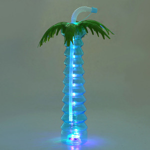 <span class=keywords><strong>Botella</strong></span> de plástico PET para bebidas, árbol de coco con lámpara, <span class=keywords><strong>botella</strong></span> de jugo, taza de árbol de coco luminosa desechable, taza de coco de 500ML - Product Image 3