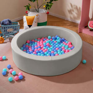 Piscina de bolas redonda de espuma suave para niños, para interiores, de 105 cm x 24 cm, sin incluir bolas de océano. - Product Image 2