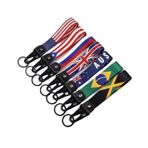 Llavero con Bandera <span class=keywords><strong>de</strong></span> Estados Unidos, Canadá, México, Brasil, Argentina, Croacia, <span class=keywords><strong>España</strong></span>, Correa <span class=keywords><strong>de</strong></span> Muñeca, Cordón, Anillo para Llaves, para Regalo - Product Image 2