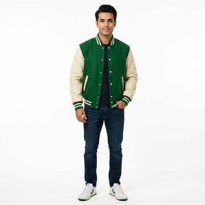 Wholesale Campus Windproof Baseball <b>Jackets</b> <b>Letter</b> Embroidery Custom Letterman Oversize Varsity <b>Jacket</b> <b>Men</b> - Product Image 1