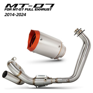Système d'échappement <span class=keywords><strong>Tracer700</strong></span>/GT pour Yamaha MT07 FZ07 XSR700 TRACER 7/GT 2014-2024, kit de tuyaux d'échappement pour moto, collecteur, silencieux ASR - Product Image 5