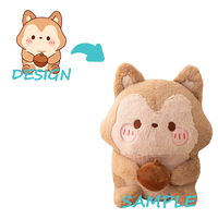 Pochette en peluche super douce personnalisée avec boîte surprise - Design brodé, doublure en nylon et en maille