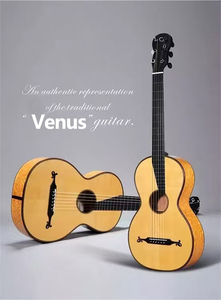 Guitarra clásica de estilo retro <span class=keywords><strong>V</strong></span>é<span class=keywords><strong>nus</strong></span>, cuerpo de abeto de época romántica del siglo XIX con diapasón de ébano y parte posterior/lateral de arce - Product Image 5