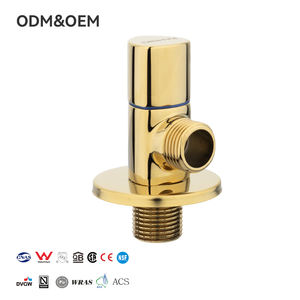 Goldenes Eckventil mit Keramikkern Luxuriöses Badezimmer-WC-Küchen-Hochqualitäts-1/<span class=keywords><strong>2</strong></span>-Zoll-Goldmessing Hochwertiges Absperrventil - Product Image 1