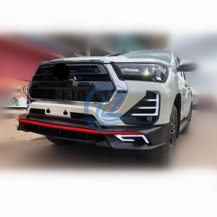 Hilux kit bodi revo 4x4 pickup diesel, kit bodi LED desain baru bibir bumper depan