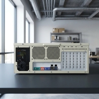 Ordinateur industriel de bureau en rack 19 pouces 610 4U, serveur IPC, PC I3 / I5 / I7 en option, noir pour l'automatisation à la périphérie