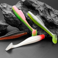 Appât flottant en TPR, 100 mm, 6,5 g, 5 pièces/paquet, appât souple en forme d'insecte, wobblers, matériel de pêche, appât souple en forme de T, appât souple pour la dorade