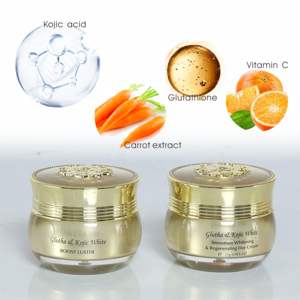 Crema Super Idratante OEM 24K <span class=keywords><strong>Oro</strong></span> con Acido Kojico e Glutatione per Trattamento Sbiancante Extra e Cura dell'Acne per Donne - Product Image 3