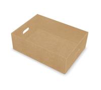 Plateau de restauration ondulé pour biscuits au chocolat de fête noirs de 22 po x 16 po x 7 po
